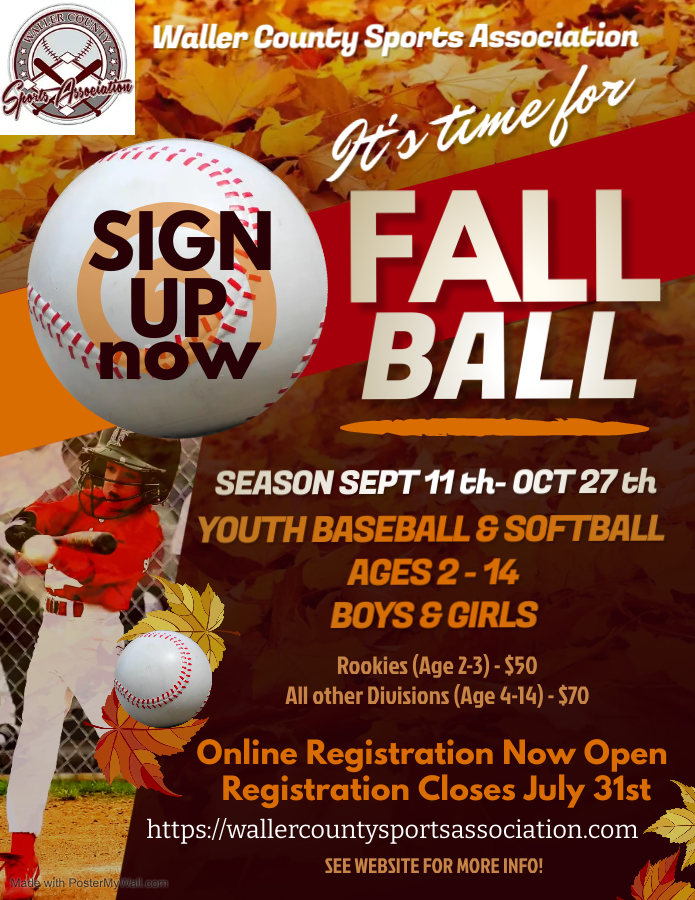 WCSA 2023 Fall Ball Season Flyer