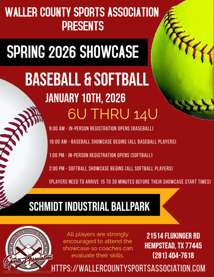 WCSA BASEBALL &amp; SOFTBALL SHOWCASE SPRING 2026